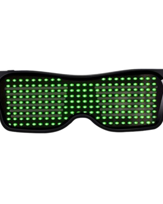Rechargeable-LED-Light-Emitting-Bluetooth-Glasses-Black-Frame-Green-426796-0