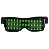 Gafas Bluetooth Emisoras de Luz LED Recargable Marco Negro Verde