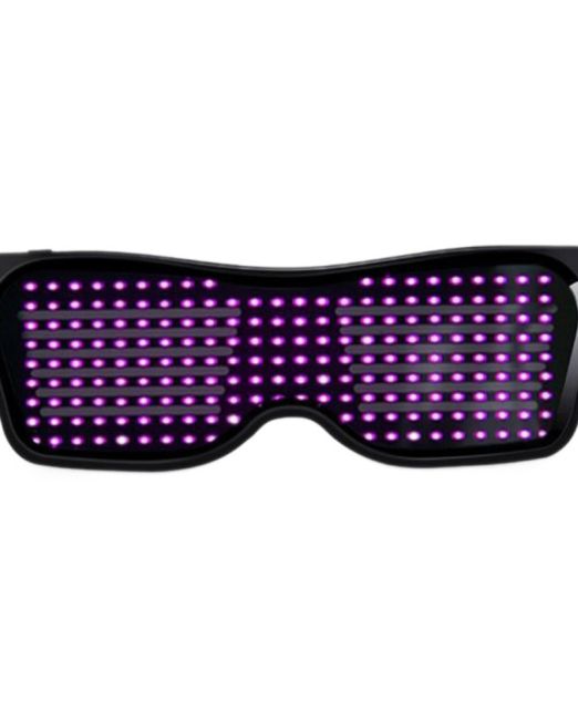 Rechargeable-LED-Light-Emitting-Bluetooth-Glasses-Black-Frame-Pink-426797-0