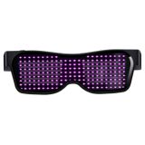 Gafas Bluetooth Emisoras de Luz LED Recargable Marco Negro Rosa