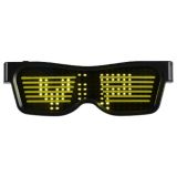Gafas Bluetooth Emisoras de Luz LED Recargable Marco Negro Amarillo