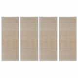 Alfombras rectangulares de bambú natural 4 piezas 120×180 cm