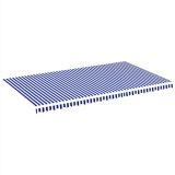 Tejido de recambio para toldo azul y blanco 6×3,5 m