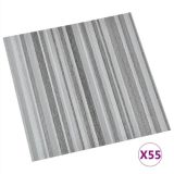 Lamas autoadhesivas para suelos 55 pzs PVC 5,11 m² Gris claro