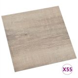 Lamas autoadhesivas para suelos 55 pzs PVC 5,11 m² Taupe