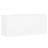 Mueble para lavabo de aglomerado blanco 100×38,5×45 cm