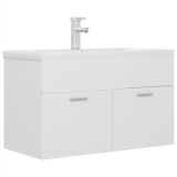 Mueble para fregadero con lavabo integrado de aglomerado blanco