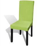 Funda para silla recta estirable 6 piezas Verde