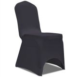 Funda elástica para silla 4 piezas Antracita