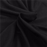 Jersey de poliéster negro con funda elástica para sofá
