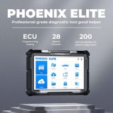Herramienta de escáner de diagnóstico de coche TOPDON Phoenix Elite con topología, pantalla LCD de 10,1 pulgadas, procesador de 4 núcleos de 2,0 GHz, Android 10