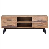 Mueble TV 120x30x45 cm Teca maciza