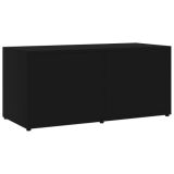 Mueble TV Tablero aglomerado negro 80x34x36 cm