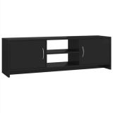Mueble para TV de aglomerado negro alto brillo 120x30x37,5 cm