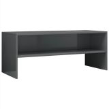 Mueble para TV de aglomerado gris alto brillo 100x40x40 cm