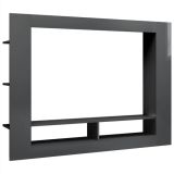 Mueble para TV de aglomerado gris alto brillo 152x22x113 cm