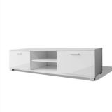 Mueble para TV blanco alto brillo 140×40,3×34,7 cm