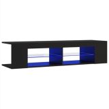 Mueble TV con luces LED Negro 135x39x30 cm