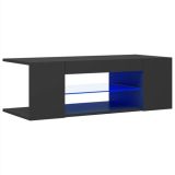 Mueble TV con luces LED Gris 90x39x30 cm