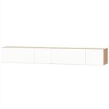 Armarios para TV 2 pzs Tablero aglomerado 120x40x34 cm Roble blanco alto brillo