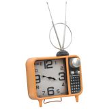 Reloj de sobremesa Naranja y Negro 25x11x48 cm Hierro y MDF