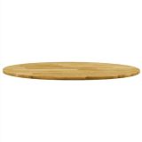 Tablero de mesa Madera maciza de roble redondo 23 mm 600 mm