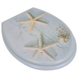 Asientos de inodoro con tapa 2 piezas MDF Sea Star