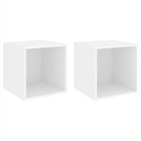 Armarios de pared 2 piezas Blanco 37x37x37 cm Aglomerado