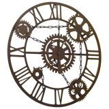 Reloj de pared Negro 80 cm Metal