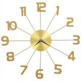Reloj de pared Metal 50 cm Dorado