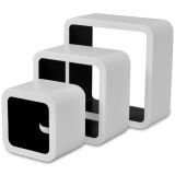 Estantes Wall Cube 6 piezas Blanco y Negro