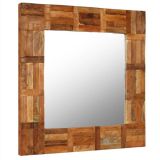 Espejo de pared de madera maciza recuperada 60×60 cm