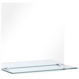 Espejo de pared con balda 50×50 cm Vidrio templado