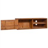 Mueble TV de pared 90x30x30 cm madera maciza de teca