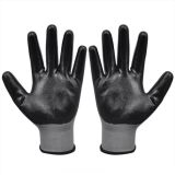 Guantes de Trabajo Nitrilo 24 Pares Gris y Negro Talla 9 / L