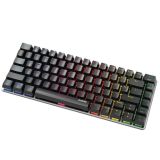 Ajazz AK33RGB 82keys Anti-fantasma Ergonómico Mecánico con cable Teclado para juegos Resistente RGB Contraluz Interruptor azul – Negro