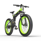 BEZIOR X1500 26 pulgadas Fat Tire E-Bike10.4Ah 500W Negro Verde