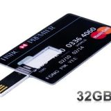 32GB HSBC Bank Card Design Unidad flash USB – Negro