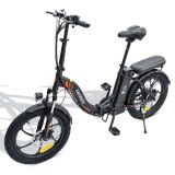 FAFREES F20 Bicicleta eléctrica 20 pulgadas Marco plegable E-bike Engranajes de 7 velocidades con batería de litio extraíble 15AH – Negro