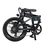 FIIDO D4S Bicicleta eléctrica plegable de 20 pulgadas con cambio de marchas negro