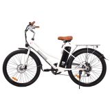 KAISDA K6 Electric City Bike 26 pulgadas 36V 10Ah 350W Motor Shimano 7-speed e-bike impermeable IP54 LED Light – Blanco