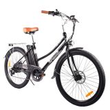 KAISDA K6 Electric City Bike 26 pulgadas 36V 10Ah 350W Motor Shimano 7-speed e-bike impermeable IP54 LED Light – Negro