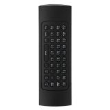 MX3 Versión Árabe Teclado con control remoto de movimiento de 6 girosines Gyro 2.4G Air Mouse – Negro