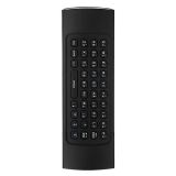 MX3 Versión rusa 6-Axis Gyro 2.4G Teclado de ratón de aire inalámbrico con control remoto de movimiento – Negro