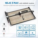 Grabador láser NEJE 3 MAX con kit de módulo de haz láser dual A40640 – 460x810mm – Software NEJE WIN + Control de aplicación de Android