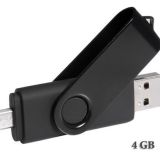 4GB OTG USB Flash Drive para teléfono móvil – Negro